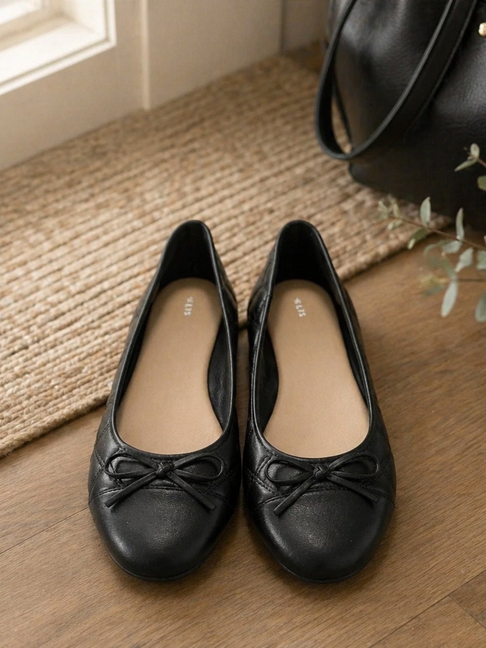 Long Tall Sally Bow Ballet Flats Women's Size 11 Slip-On Round Toe